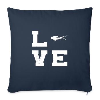 Scuba Diver Men Plongée sous-marine Plongeurs - Housse de coussin décorative 45 x 45 cm - bleu marine - Devant