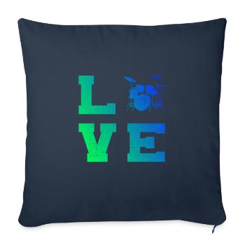 Drummer Percussionist Women Drums - Sofa pillowcase 17,3'' x 17,3'' (45 x 45 cm) - navy - Front