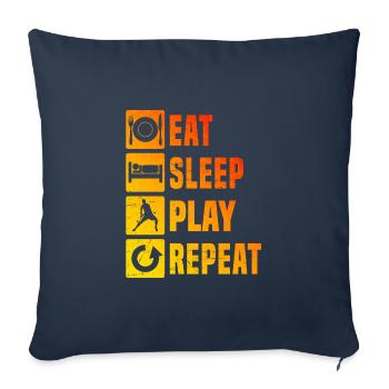 Innebandy Floorball Floorball Playing Women - Sofa pillowcase 17,3'' x 17,3'' (45 x 45 cm) - navy - Front