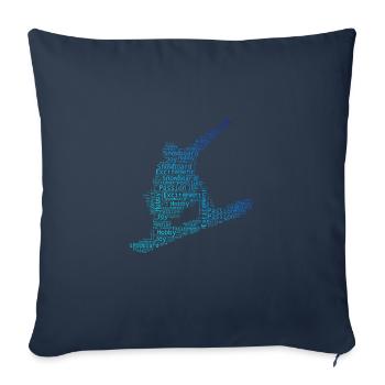 Snowboarder Women Snowboarding Men's Snowboard - Sofa pillowcase 17,3'' x 17,3'' (45 x 45 cm) - navy - Front