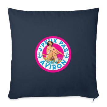 J peux pas j ai aviron - Housse de coussin décorative 45 x 45 cm - bleu marine - Devant