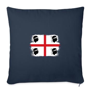 Sardinia flag Sardinian flag Sardegna flag - Sofa pillowcase 17,3'' x 17,3'' (45 x 45 cm) - navy - Front