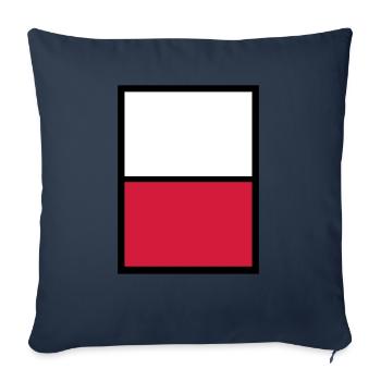 Pologne Pologne Polska T-Shirt Polska Cadeaux - Housse de coussin décorative 45 x 45 cm - bleu marine - Devant