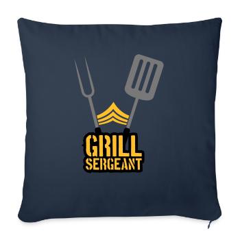 Barbecue Party Grill Sergent Barbecue - Housse de coussin décorative 45 x 45 cm - bleu marine - Devant