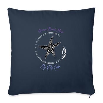 Karma Beach starfish violet bleu - Housse de coussin décorative 45 x 45 cm - bleu marine - Devant