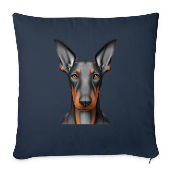 Doberman Trainer Doberman Dog Doberman Puppy - Sofa pillowcase 17,3'' x 17,3'' (45 x 45 cm) - navy - Front
