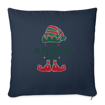 Der Ramos Elf Pyjama für lustige Weihnachtsfeiertage - Sofakissenbezug 45 x 45 cm - Navy - Vorne