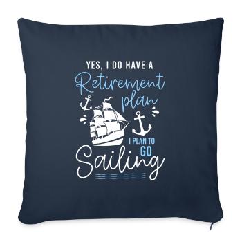 Sailing Ship Sailor Sail - Sofa pillowcase 17,3'' x 17,3'' (45 x 45 cm) - navy - Front