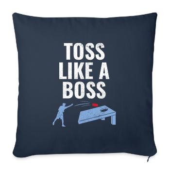 Cornhole Bean Bag Toss Outdoor Lawn Game Funny - Sofa pillowcase 17,3'' x 17,3'' (45 x 45 cm) - navy - Front
