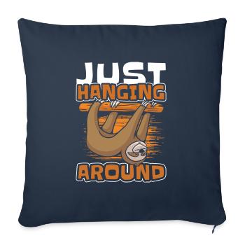 Sloth hang hang out - Sofa pillowcase 17,3'' x 17,3'' (45 x 45 cm) - navy - Front