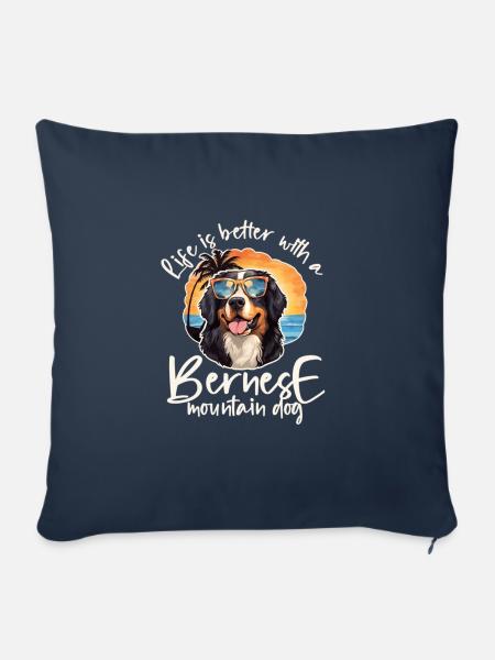 Berner Sennenhund - Sofakissenbezug 45 x 45 cm - Navy