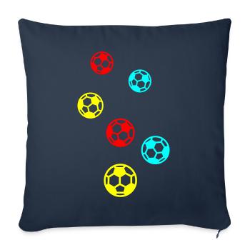Soccer soccer - Sofa pillowcase 17,3'' x 17,3'' (45 x 45 cm) - navy - Front