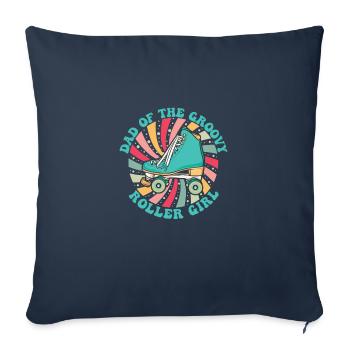 Groovy Roller Skates For Retro Quad Skating - Sofa pillowcase 17,3'' x 17,3'' (45 x 45 cm) - navy - Front