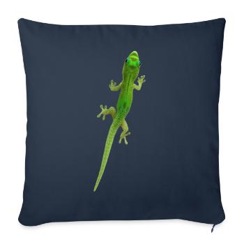 Grüner Gecko - Sofakissenbezug 45 x 45 cm - Navy - Vorne