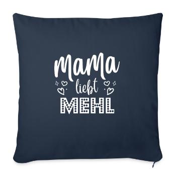 mama liebt mehl - Sofakissenbezug 45 x 45 cm - Navy - Vorne