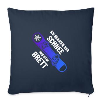 Snowboard Freestyle Snowboarder - Housse de coussin décorative 45 x 45 cm - bleu marine - Devant
