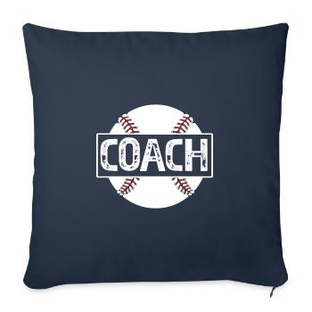Baseball Coach - Sofa pillowcase 17,3'' x 17,3'' (45 x 45 cm) - navy - Front