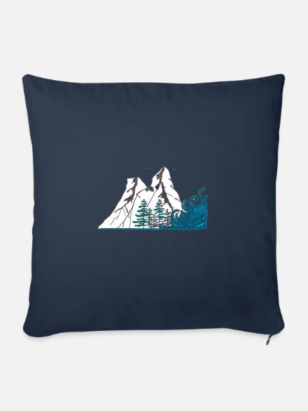 Bergwelle - Sofakissenbezug 45 x 45 cm - Navy