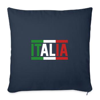 Italie Italien Italien Italie - Housse de coussin décorative 45 x 45 cm - bleu marine - Devant