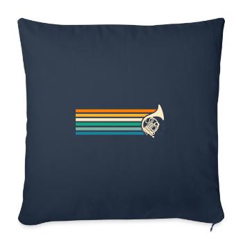 Horn player French horn - Sofa pillowcase 17,3'' x 17,3'' (45 x 45 cm) - navy - Front