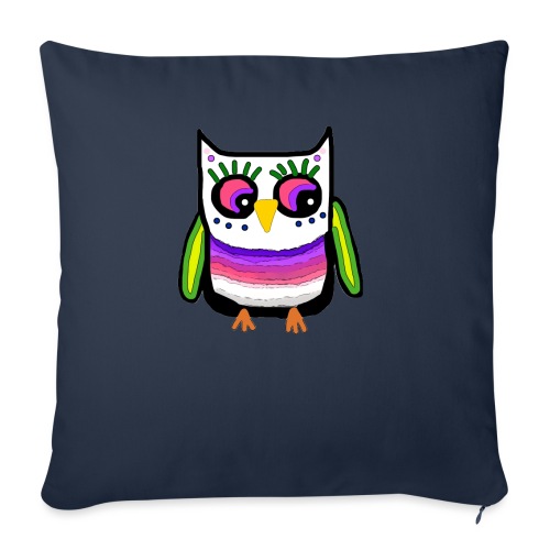 Colorful owl - Sofa pillowcase 17,3'' x 17,3'' (45 x 45 cm)