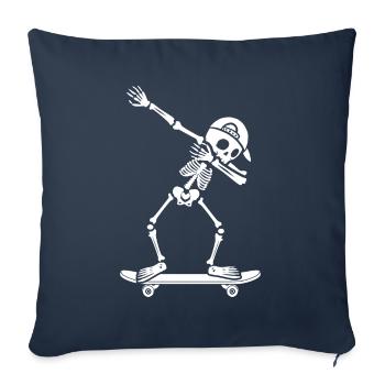 Skateboarder Dabbing Skelett Jungen Skateboard - Sofakissenbezug 45 x 45 cm - Navy - Vorne