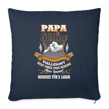 Papa & Söhne - Sofakissenbezug 45 x 45 cm - Navy - Vorne