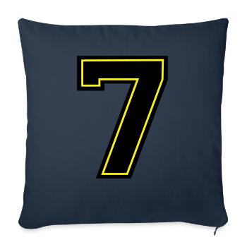 7 - Sofakissenbezug 45 x 45 cm - Navy - Vorne