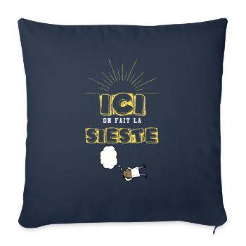 ON FAIT LA SIESTE - Housse de coussin décorative 45 x 45 cm - bleu marine - Devant