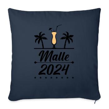 MALLE 2024 - Housse de coussin décorative 45 x 45 cm - bleu marine - Devant