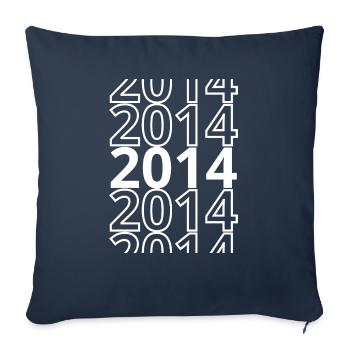 2014 2014 2014 - Housse de coussin décorative 45 x 45 cm - bleu marine - Devant