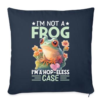 Je ne suis pas une grenouille - T-shirt grenouille - Housse de coussin décorative 45 x 45 cm - bleu marine - Devant