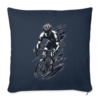 Radfahrer, Grafik - Sofakissenbezug 45 x 45 cm - Navy - Vorne