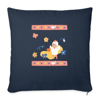 Little bébé se déguise en Little poussin - Housse de coussin décorative 45 x 45 cm - bleu marine - Devant
