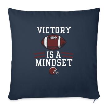 Victory is a mindset - Football - Sofa pillowcase 17,3'' x 17,3'' (45 x 45 cm) - navy - Front