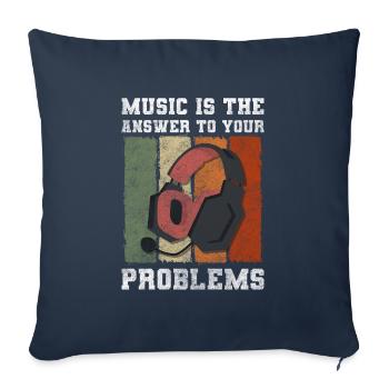Problem Solution Satire Doesn't matter - Sofa pillowcase 17,3'' x 17,3'' (45 x 45 cm) - navy - Front