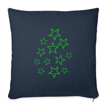 Étoiles ciel étoilé conception vecteur vert - Housse de coussin décorative 45 x 45 cm - bleu marine - Devant