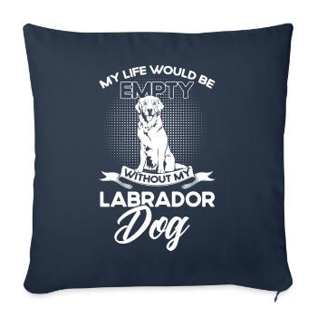 Animal de compagnie Labrador Mama Dog Labrador - Housse de coussin décorative 45 x 45 cm - bleu marine - Devant