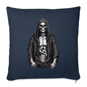 Halloween Grim Reaper Skeleton Skull Design - Sofa pillowcase 17,3'' x 17,3'' (45 x 45 cm) - navy - Front