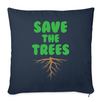 Save The Trees Environmental Lover - Sofa pillowcase 17,3'' x 17,3'' (45 x 45 cm) - navy - Front