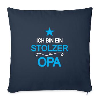 Opa Stolz Auf Enkelkinder Stolzer Großvater Opi - Sofakissenbezug 45 x 45 cm - Navy - Vorne