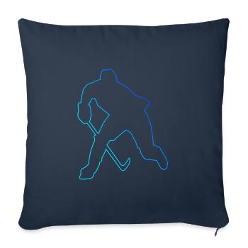 Ice Hockey player Eishockey spielen Damen - Sofa pillowcase 17,3'' x 17,3'' (45 x 45 cm) - navy - Front
