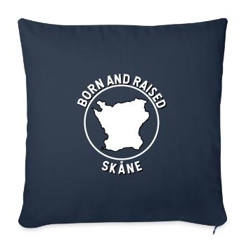 Skåne, Schweden - Geboren und aufgewachsen - Sofakissenbezug 45 x 45 cm - Navy - Vorne