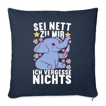 Lustige Sprüche Witzige Sprüche - Sofakissenbezug 45 x 45 cm - Navy - Vorne