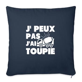 Je Peux Pas J'ai Toupie Cadeau Humour - Housse de coussin décorative 45 x 45 cm - bleu marine - Devant