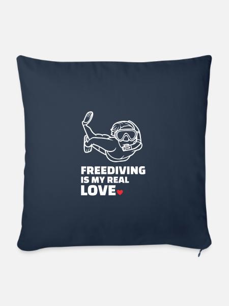 Freitauchen - Sofakissenbezug 45 x 45 cm - Navy