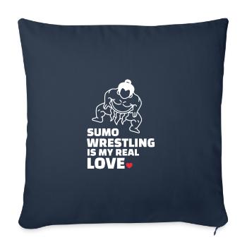 I love sumo wrestling - Sofa pillowcase 17,3'' x 17,3'' (45 x 45 cm) - navy - Front