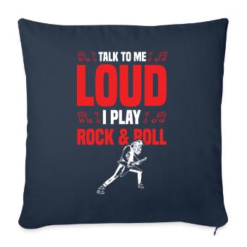 Rock n roll bruyant - Housse de coussin décorative 45 x 45 cm - bleu marine - Devant
