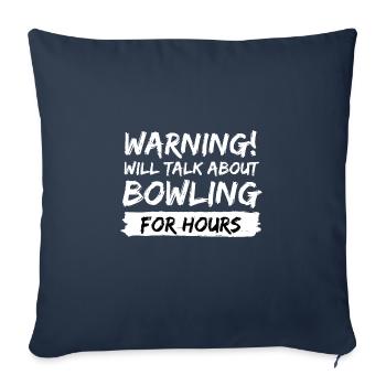 idée cadeau de frappe de bowling disant - Housse de coussin décorative 45 x 45 cm - bleu marine - Devant