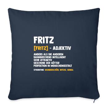 Fritz - Sofakissenbezug 45 x 45 cm - Navy - Vorne